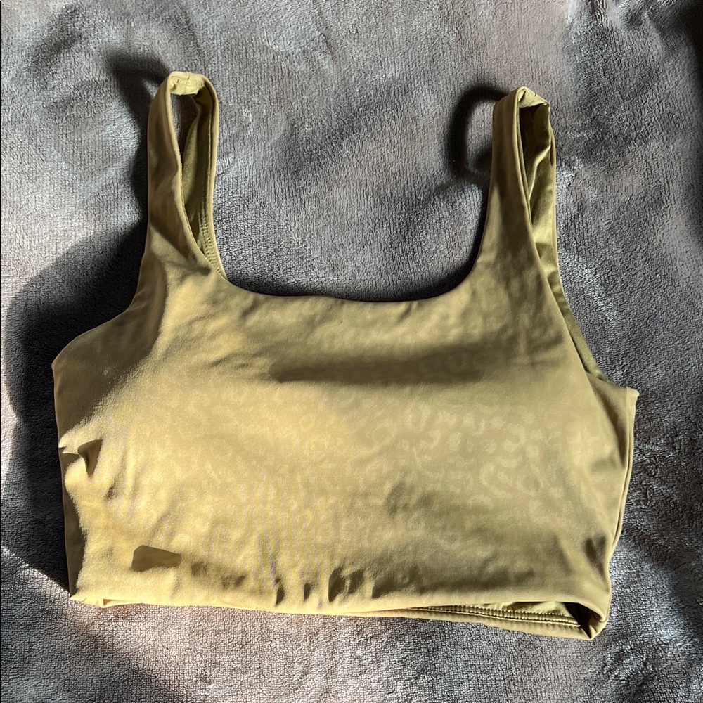 POPFLEX Mustard Crop Top